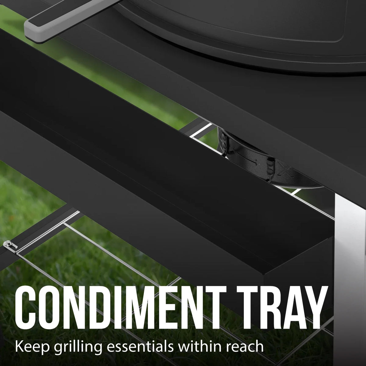 Expert Grill Kettle Cart with Pizza Accessories and Warming Rack
