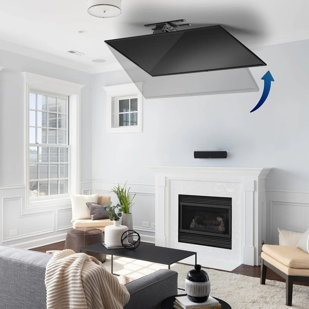Electric Ceiling TV Mount, 37 70", Motorized, App Control, Black