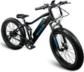 Electric Bike Electric Mountain Bike 500W Ebike26'' Fat Tire Ebike, 28+MPH Adults Ebike with Removable 48V 15ah Battery, Shimano 6 - Speed Black