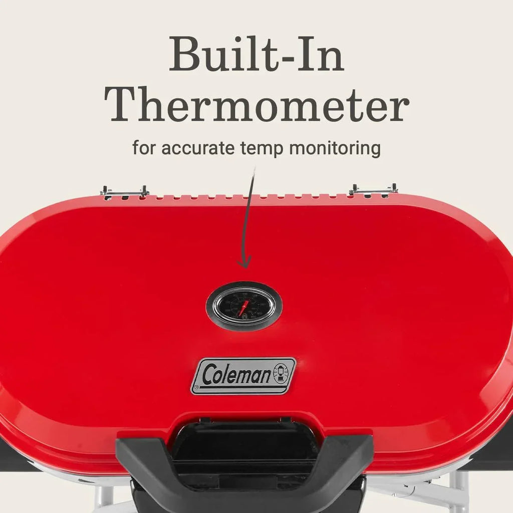 RoadTrip 285 Portable Stand-Up Propane Grill with 3 Adjustable Burners & Instastart Ignition, 20,000 BTUs of Power for Outdoor Cooking, Camping, Tailgating, Grilling, BBQs, & More