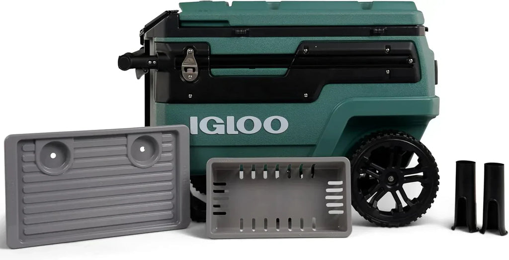 70Qt Wheeled Cooler Insulated Hard Shell Ice Chest