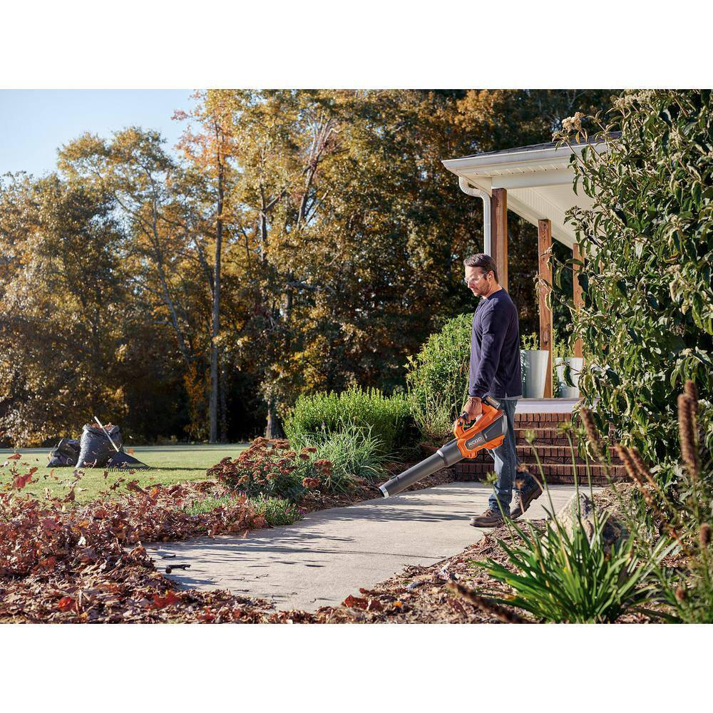 RIDGID 18V Brushless Cordless Leaf Blower, 510 CFM, 130 MPH, with 6.0Ah Battery & Charger