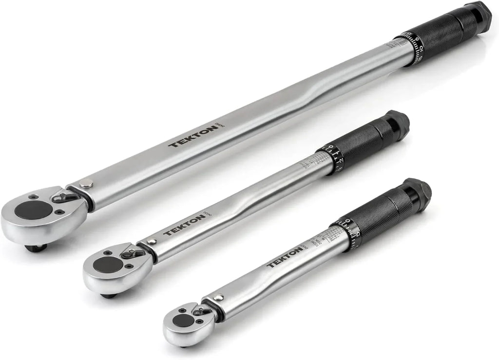 TEKTON Torque Wrench Set 1/4 3/8 1/2 Inch Micrometer 3-Piece