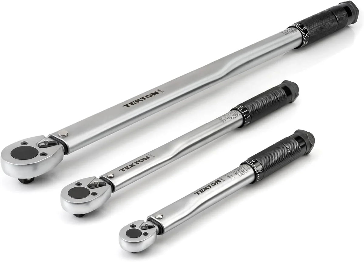 TEKTON Torque Wrench Set 1/4 3/8 1/2 Inch Micrometer 3-Piece