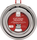 Smart Choice 6 in. and 8 in. Drip Bowl Set in Chrome - Fits Most