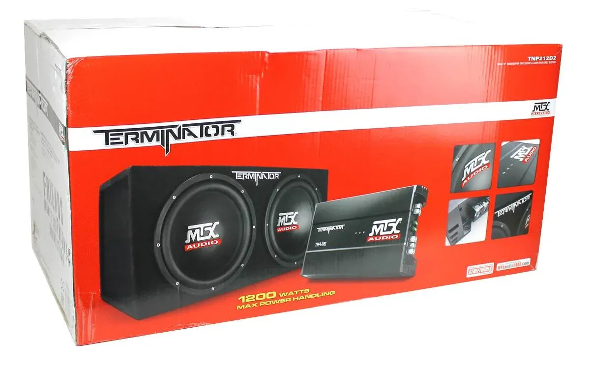 12-Inch Dual Loaded Car Subwoofer w/Sub Box, Amplifier, &