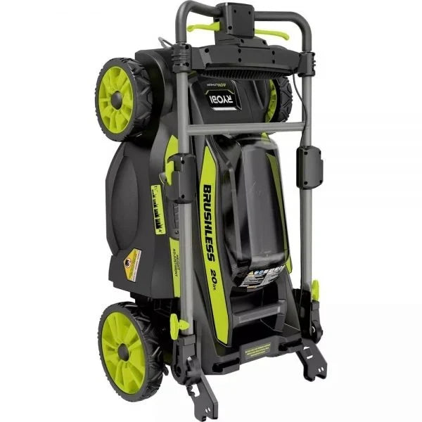 40V Brushless 20-Inch Walk Behind Self Propelled Mower String Trimmer Leaf Blower with (2) Batteries and (2) Chargers