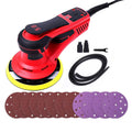 Electric Random Orbital Sander, Brushless Motor, Powerful 350W & Low Vibration Palm Sander, 10000 RPM Variable Speed, 6 - Inch for Woodworking, Polishing, Carpentry
