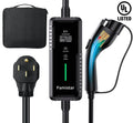 Level 2 & Level 1 EV Charger, 16Amp 110-240V Portable J1772 Electric Car Charger with Adjustable Amp Delayed Timer 25ft Long Cord