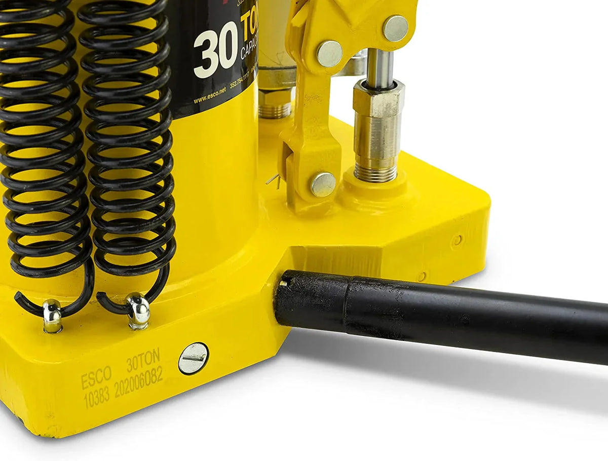 ESCO 30 Ton Pro Series Air Hydraulic Bottle Jack – Heavy Duty Lifting for Automotive and Industrial Use