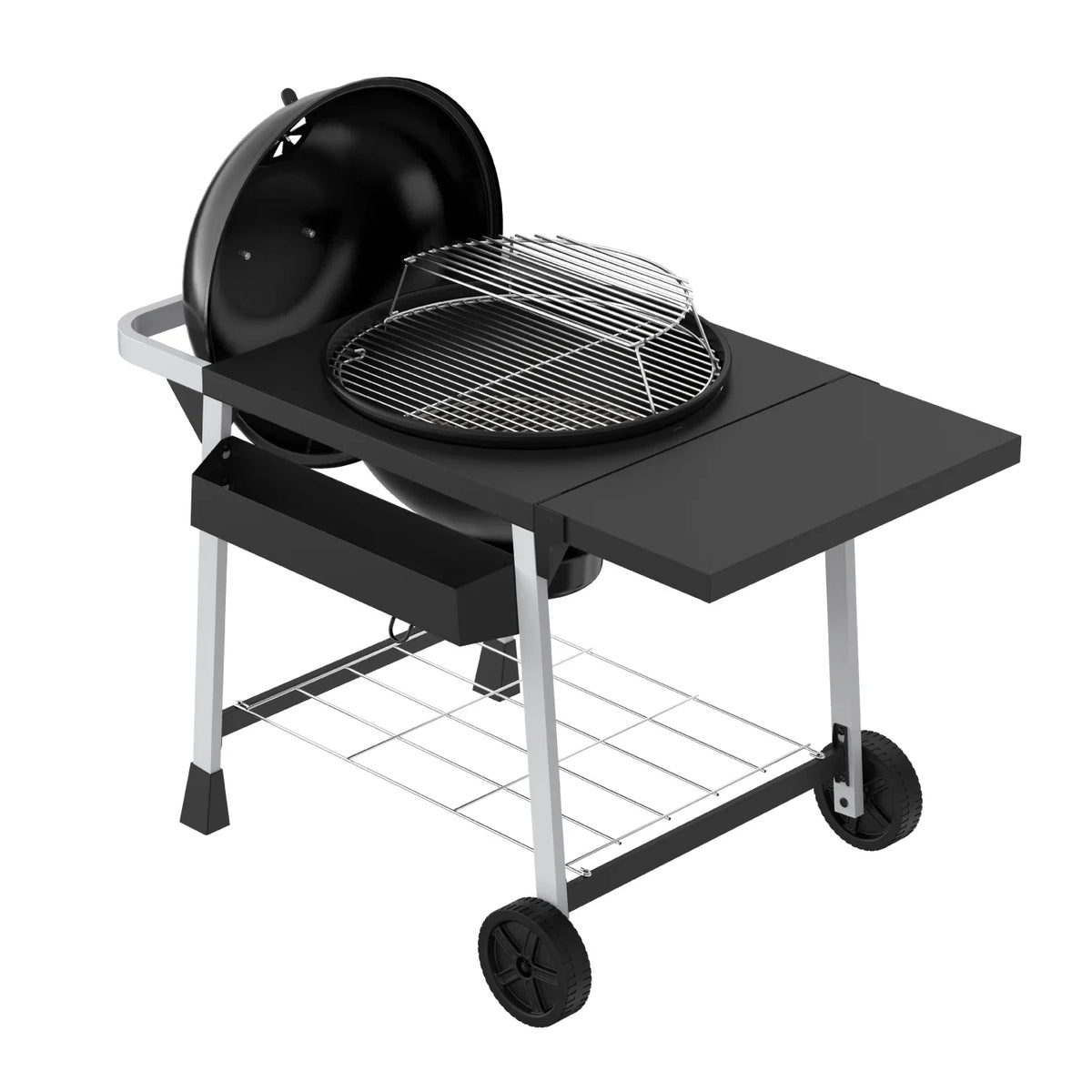 Expert Grill Kettle Cart with Pizza Accessories and Warming Rack