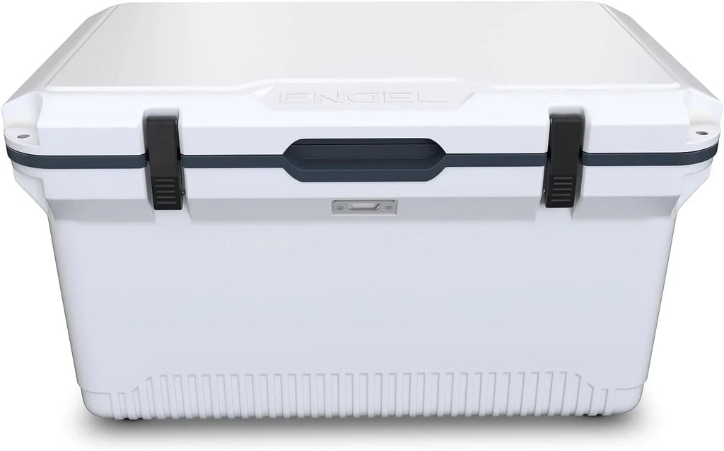 60 QT Ultra-Light Injection Molded Cooler - Ice Chest Keeps Ice up to 7 Days - Large Cooler Includes Wire Basket, Divider and Built-in Bottle Opener