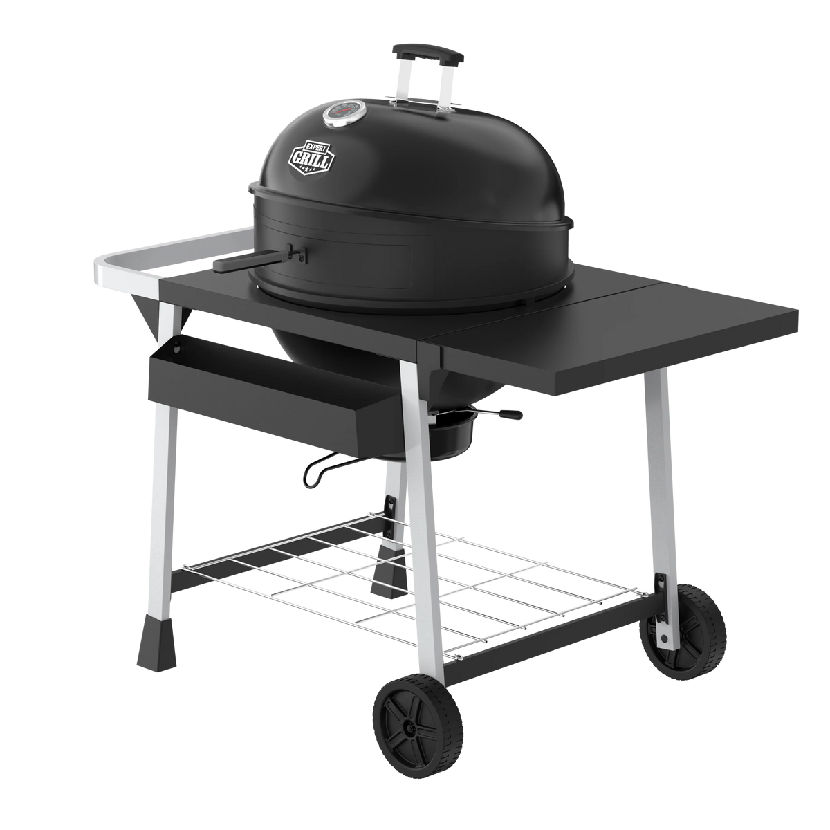 Expert Grill Kettle Cart with Pizza Accessories and Warming Rack