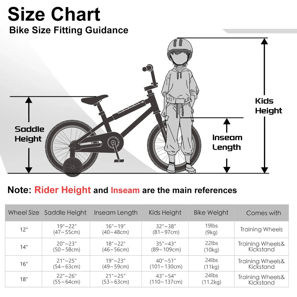 Glerc 14 Inch Little Kids Bike BMX Style Bicycle with Training Wheels Coaster Brake for 3 4 5 Years Old Boys Girls, Blue