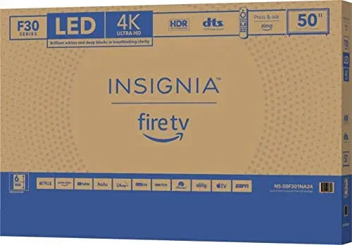 INSIGNIA 50-inch Class F30 Series LED 4K UHD Smart Fire TV with Alexa Voice Remote sgtnighsdesigns