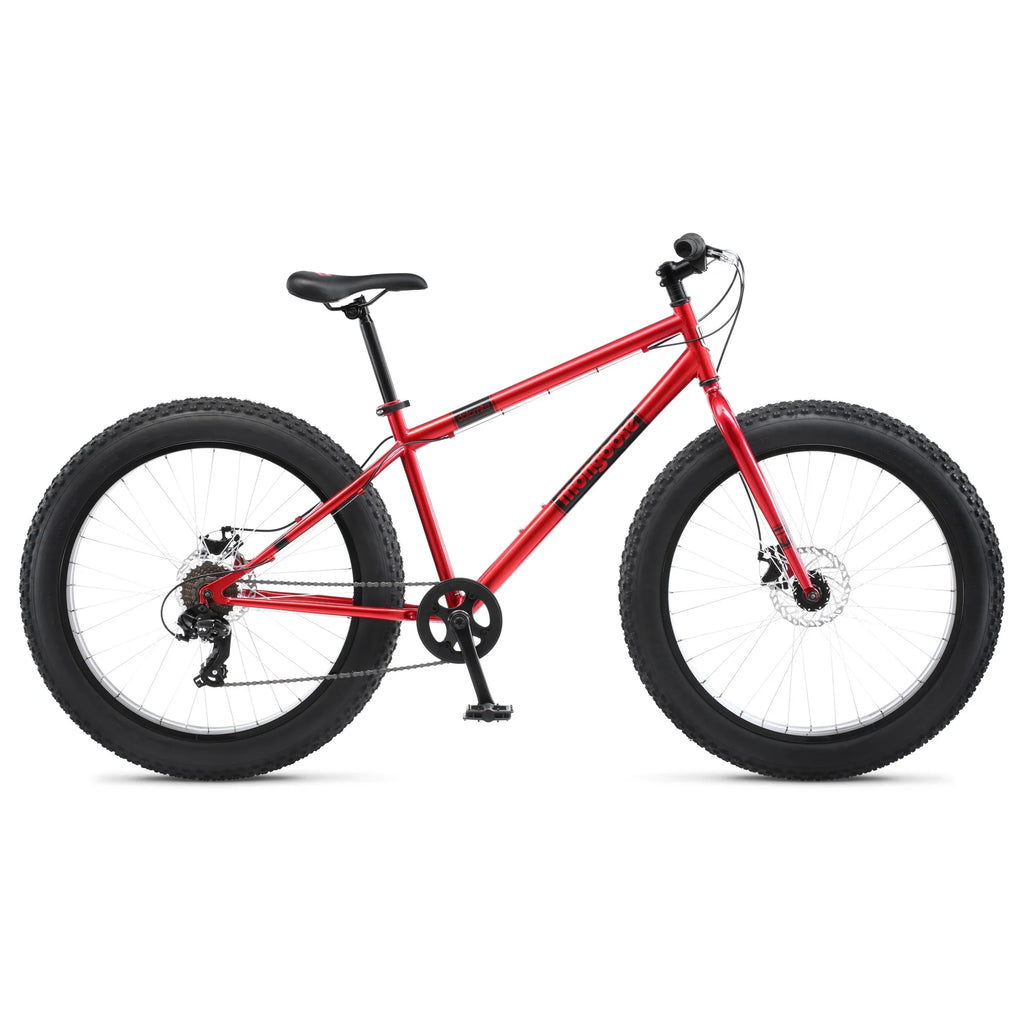 Mongoose Dolomite Adult Fat Tire Mountain Bike, 26 - Inch Wheel, Red