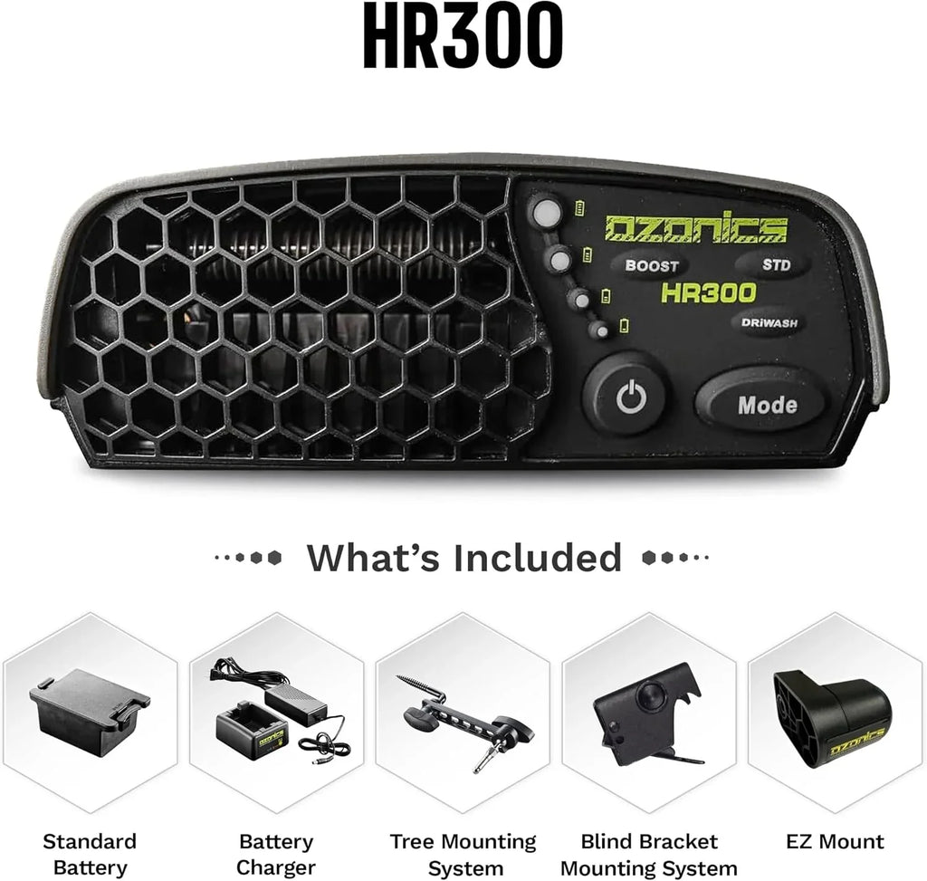 Ozonics HR300 Hunting Scent Eliminator, Ozone Generator, Rechargeable