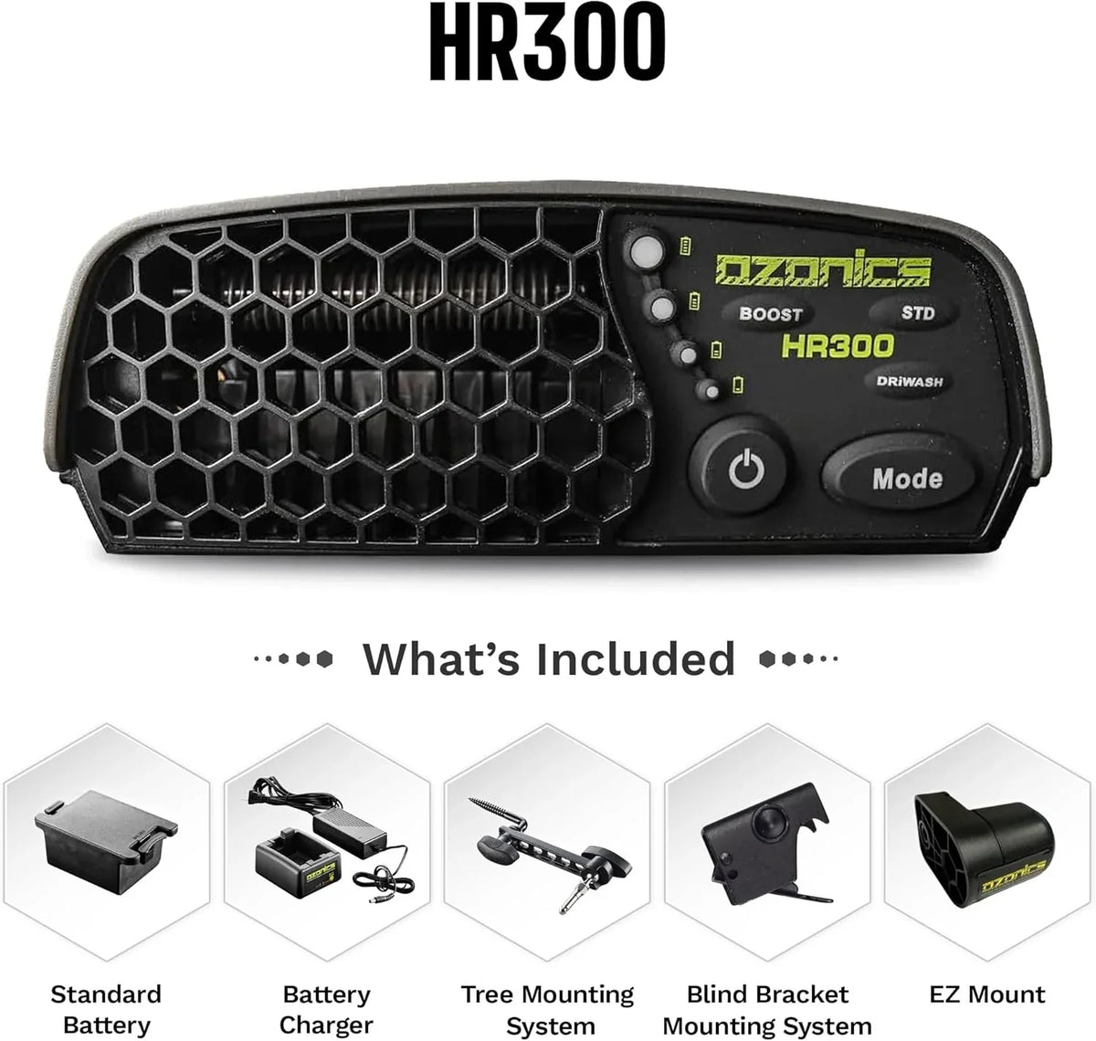 Ozonics HR300 Hunting Scent Eliminator, Ozone Generator, Rechargeable