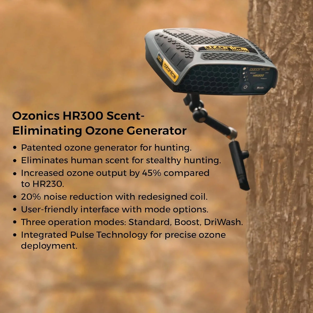 Ozonics HR300 Hunting Scent Eliminator, Ozone Generator, Rechargeable