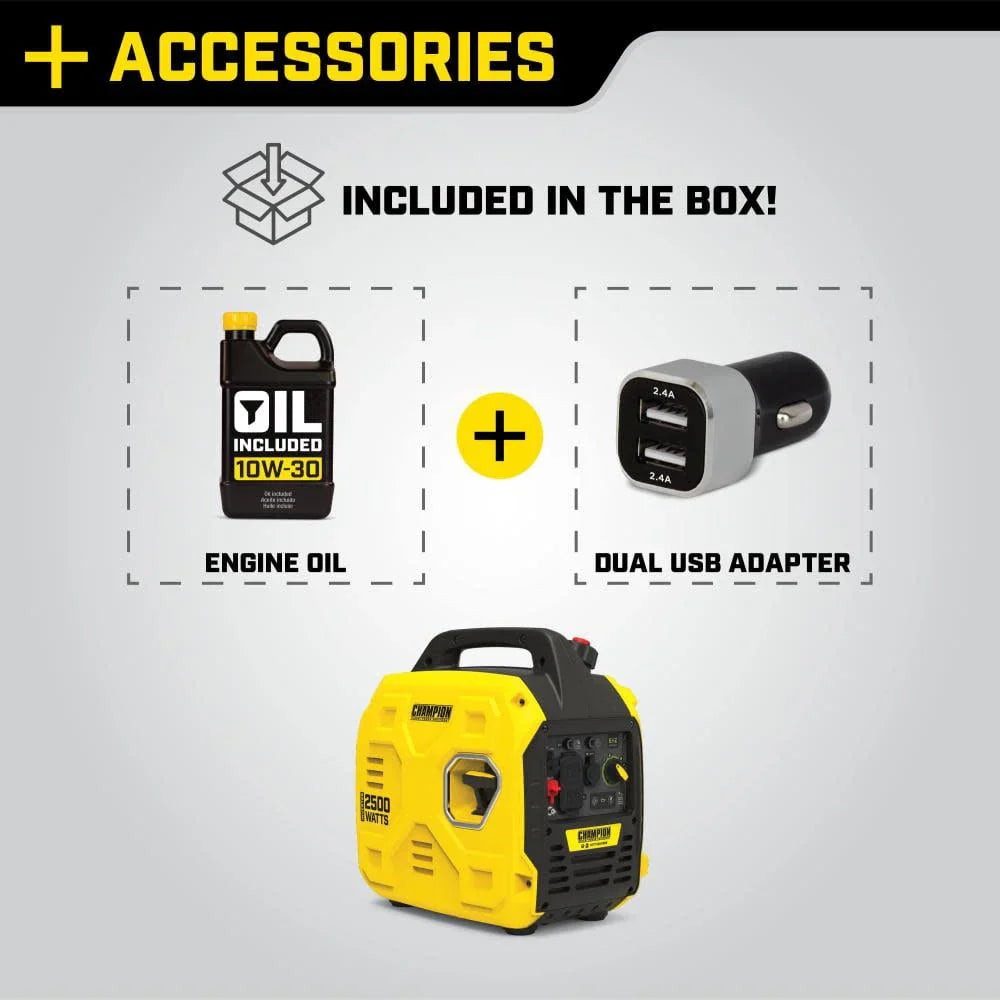 Champion Power Equipment 2500-Watt Ultralight Portable Inverter Generator