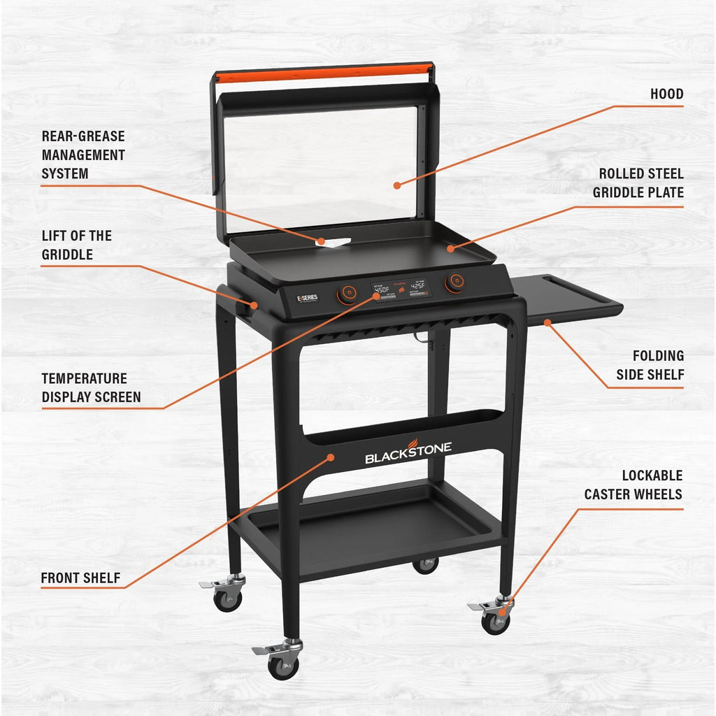 Blackstone E - Series 2 - Burner 22" Electric Tabletop Griddle with Prep Cart