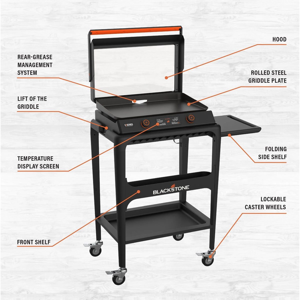 Blackstone E - Series 2 - Burner 22" Electric Tabletop Griddle with Prep Cart