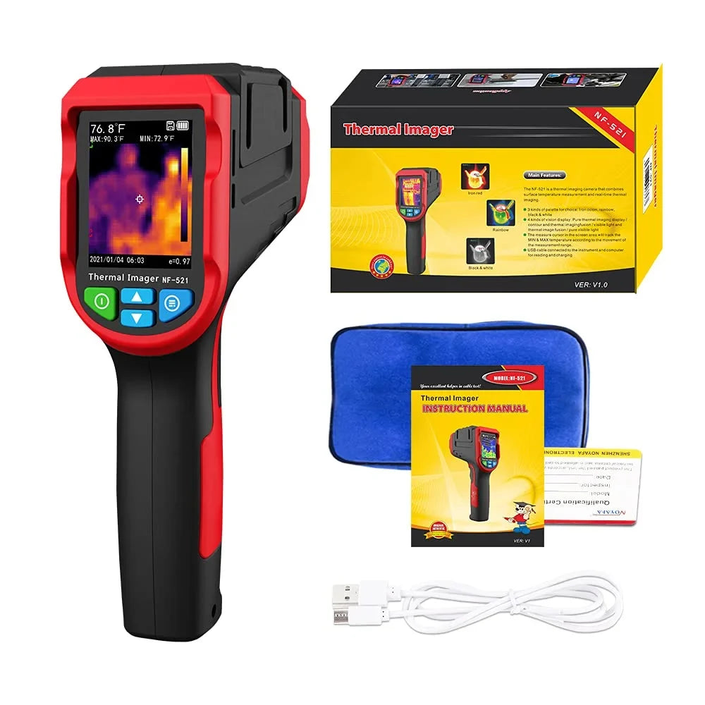 NOYAFA NF-521 Infrared Thermal Camera Industrial Thermal Imaging High Resolution Pixel Handheld Temperature Imaging Imager Used in Various Fields with 2.4 TFT LCD Display